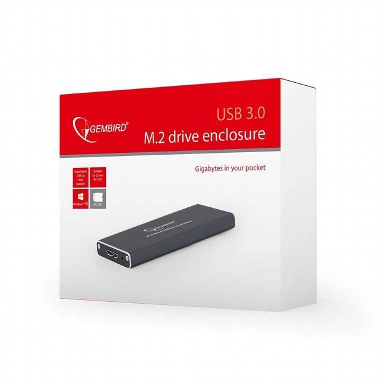 GEMBIRD EE2280-U3C-01 Gembird M.2 drive USB3.0 enclosure, juodas