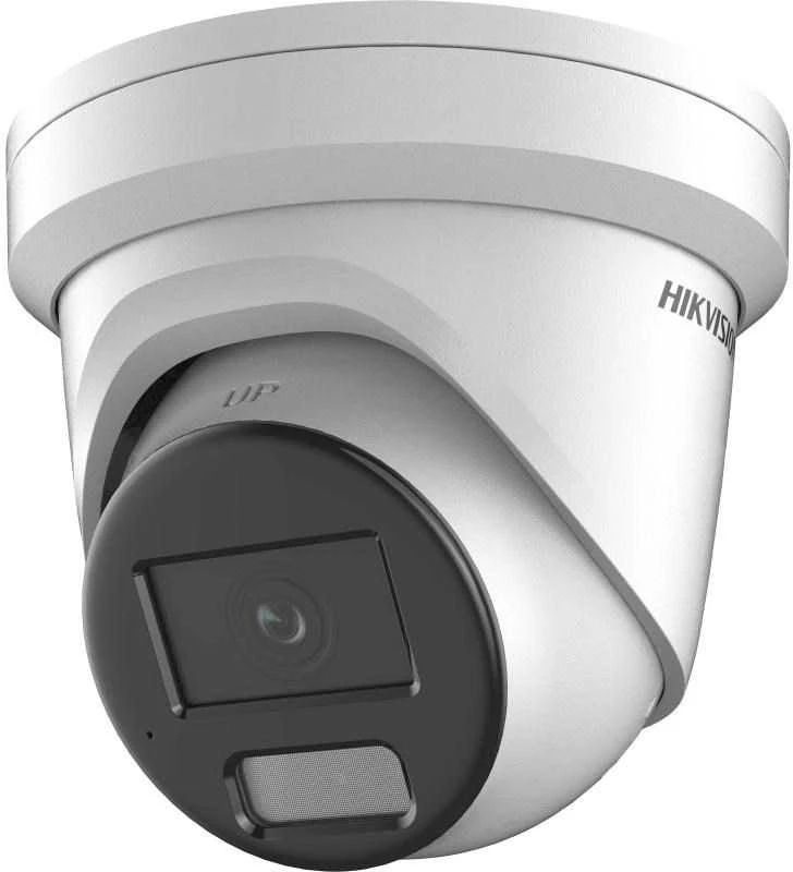 Hikvision kupolas DS-2CD2347G2H-LIUeF F2.8 (balta, 4 MP, 30 m. IR; 30 LED, hibridinė šviesa)