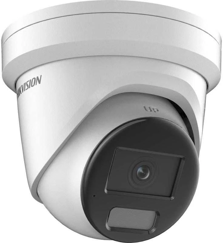 Hikvision kupolas DS-2CD2347G2H-LIUeF F2.8 (balta, 4 MP, 30 m. IR; 30 LED, hibridinė šviesa)