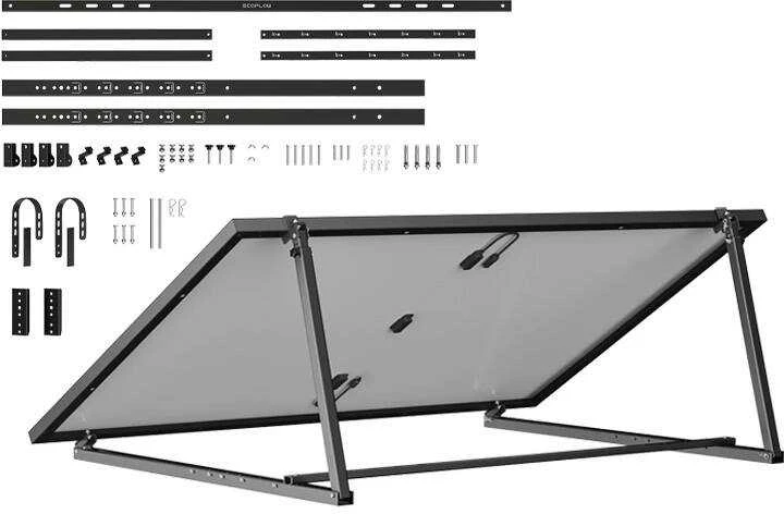Reguliuojamas „EcoFlow“ laikiklis 400 W laisvai pastatomai arba prie sienos montuojamai PV panelei