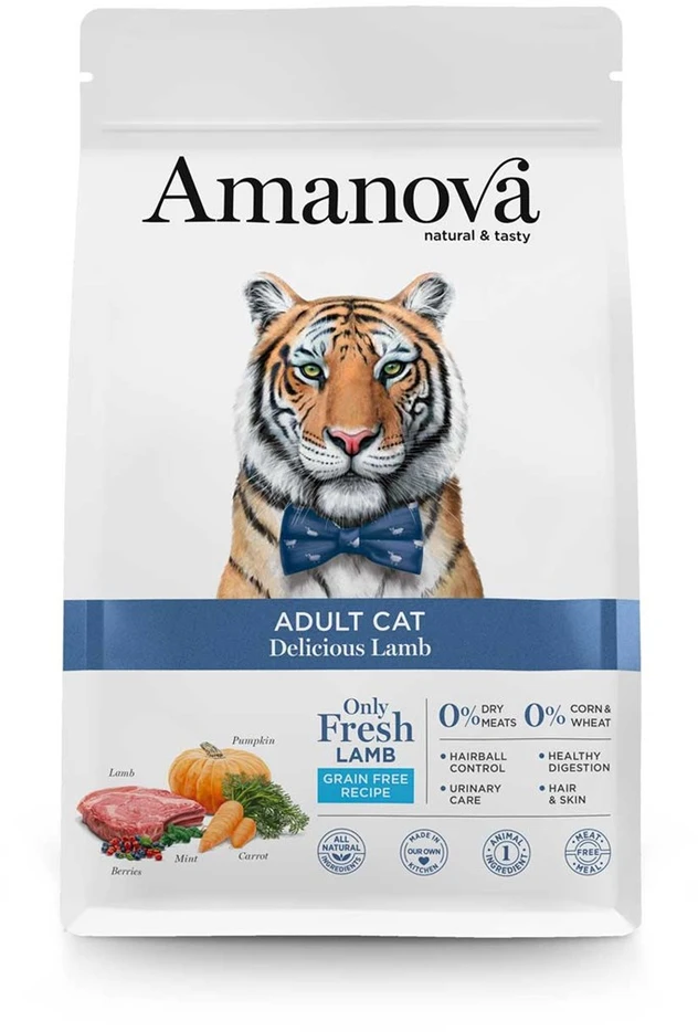 AMANOVA Adult Cat Delicious ėriena - sausas kačių maistas - 1,5kg