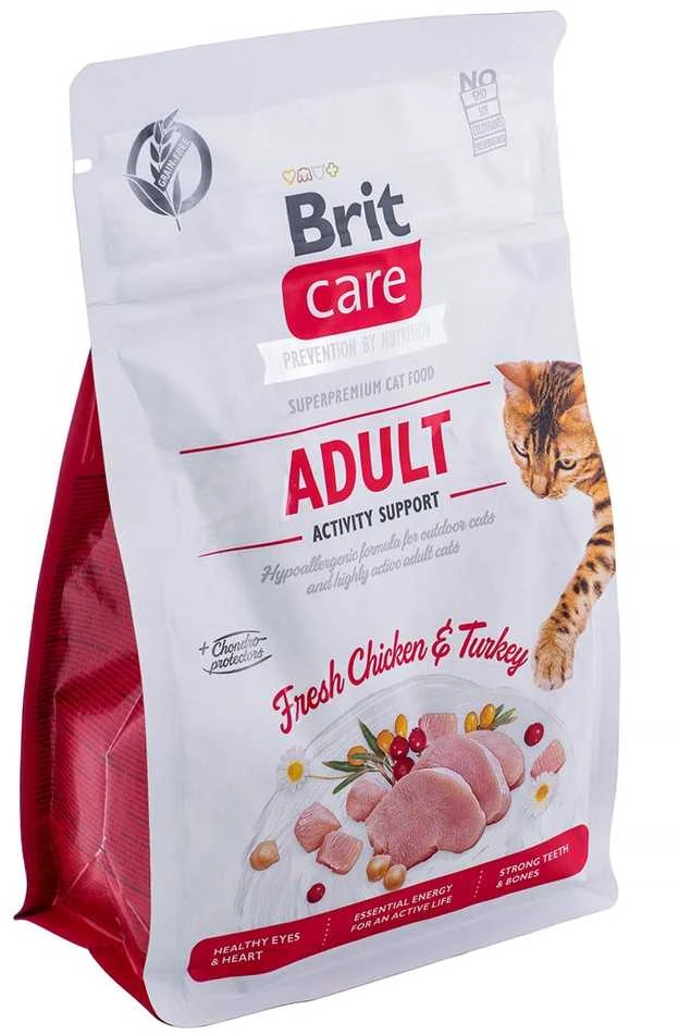 Brit Care Cat GF Adult Activity Support (Fresh su vištiena ir kalakutiena) 0,4kg