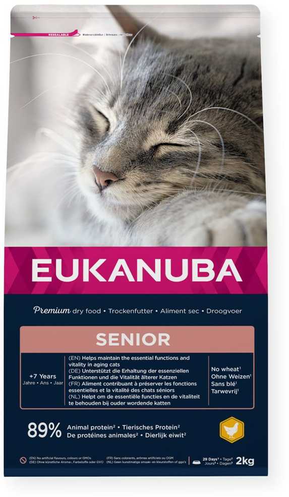 Sausas Kačių Maistas - Eukanuba Vyresniems Katinams Su Vištiena 2kg