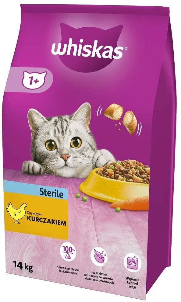 Whiskas Cat Adult Sterile su Vištiena 14kg