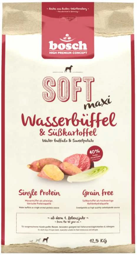 Bosch Dog HPC Soft+ Maxi VANDENS BUFALAS ir saldžiosios bulvės 12,5kg