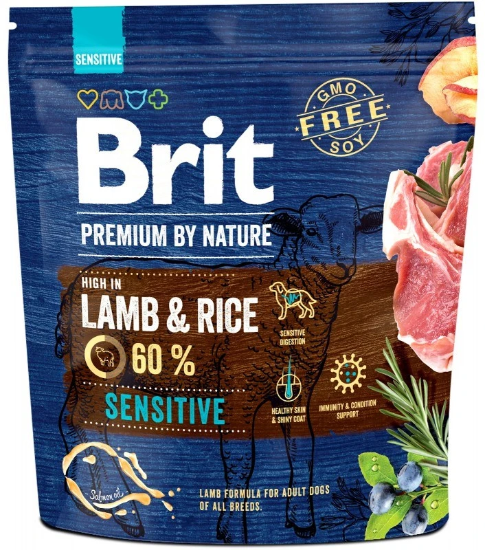 BRIT Premium by Nature Sensitive su ėriena ir ryžiais - dry dog food - 1kg