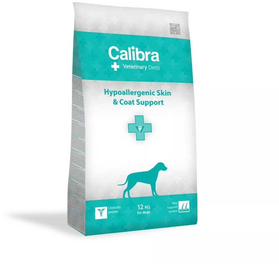 CALIBRA Veterinary Diets HypoallergenicSkin & Coat Support - maistas šuniui - 12 kg