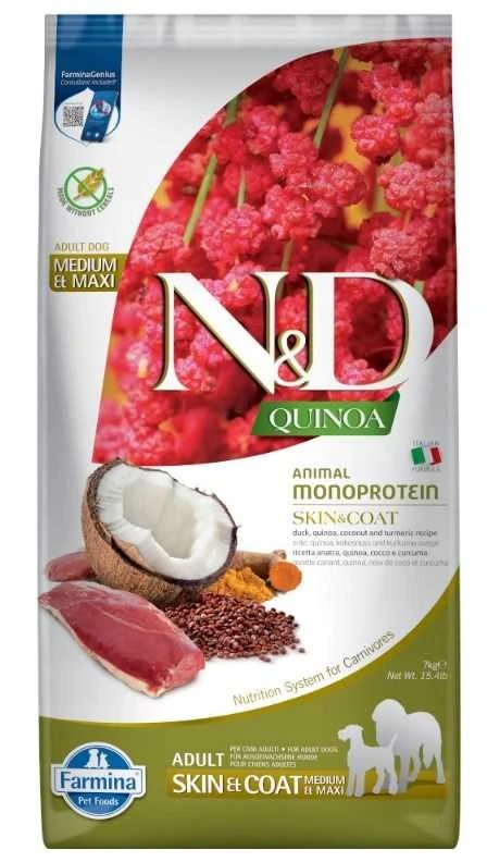 Sausas Šunų Maistas - Farmina N&D Quinoa Antiena Odai ir Kailiui 7kg