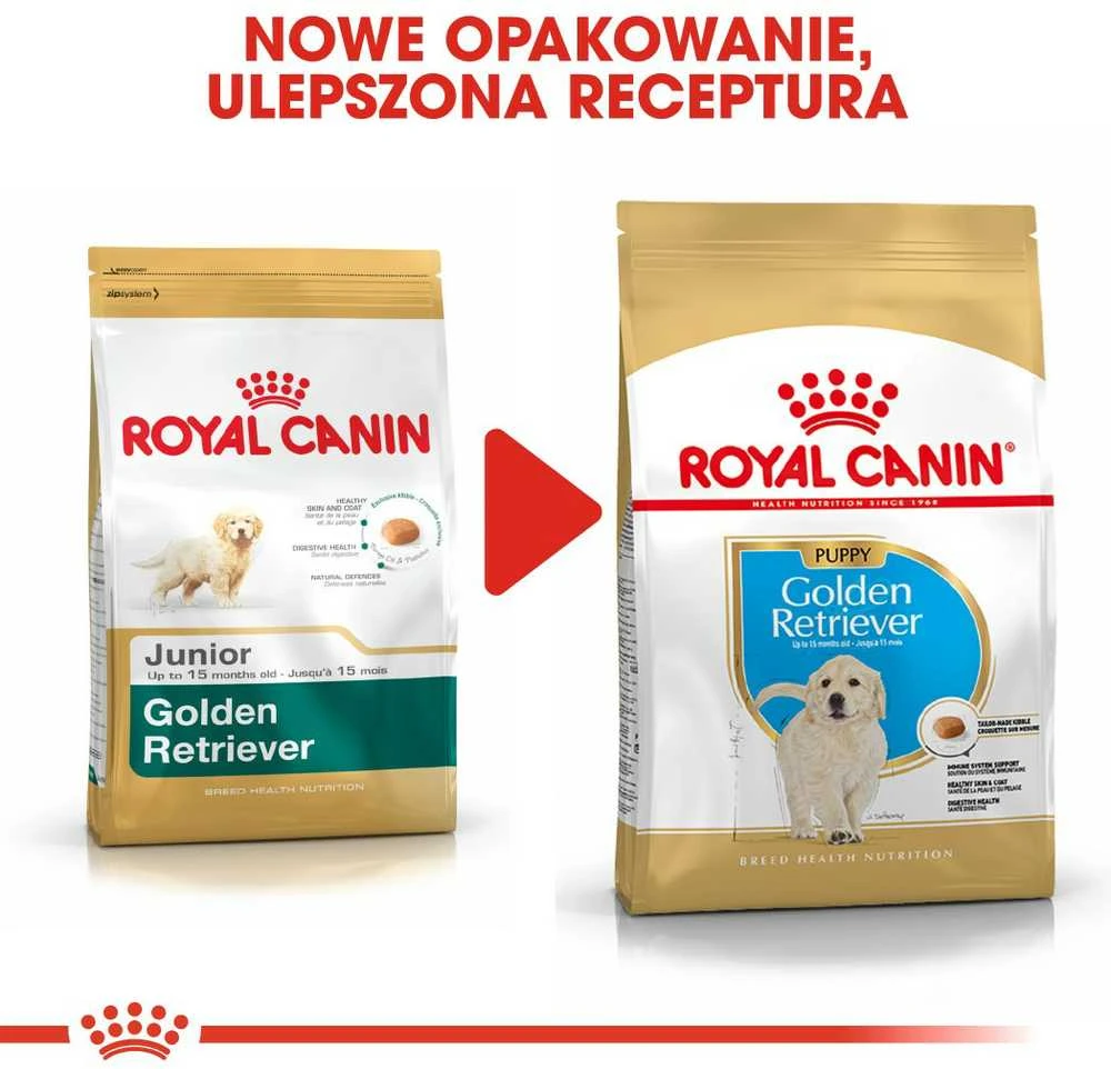 Royal Canin Golden Retriever Puppy sausas maistas auksaspalvių retriverių veislės šuniukams, 12 kg