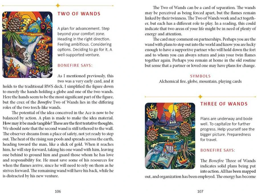 Schiffer Publishing Bonefire Tarot Kortos 2-asis Leidimas