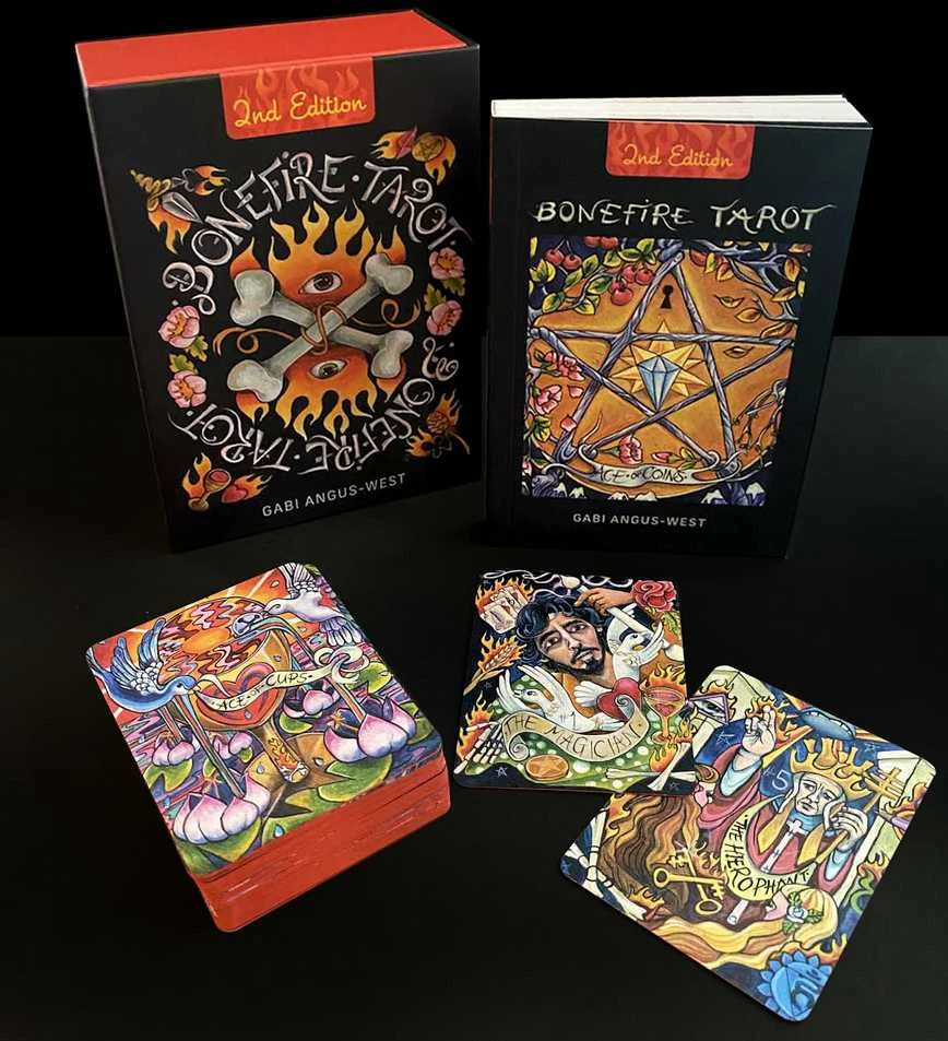 Schiffer Publishing Bonefire Tarot Kortos 2-asis Leidimas