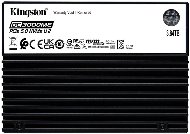 SDD - Kingston DC3000ME 3.84TB PCIe 5.0 14,000 MB/s Juodas