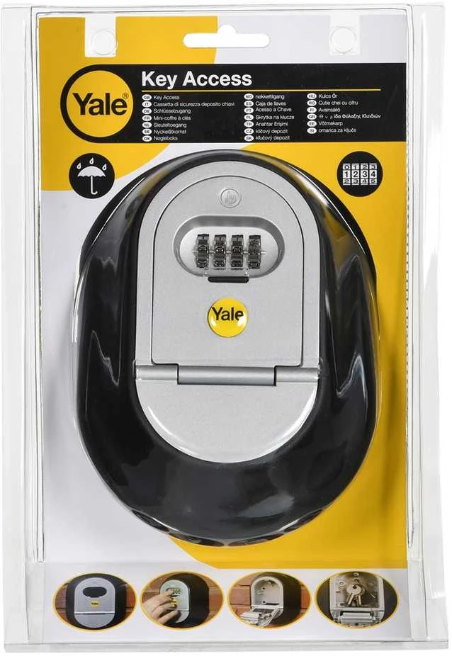 Yale Y500/187/1 Raktų dėžutė atidaryta su kombinuota spyna
