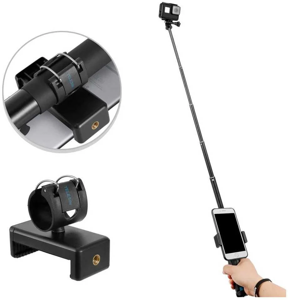 Asmenukių lazda / trikojis Telesin, skirtas sporto kameroms (GP-MNP-090-S)