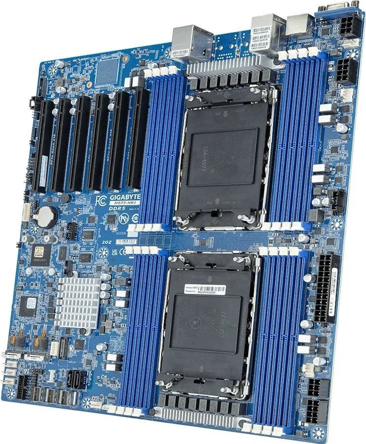 Pagrindinė plokštė - „Gigabyte MS73-HB1“ 2x LGA4677 „Intel Xeon Scalable Gen 4/5“ „Intel C741“