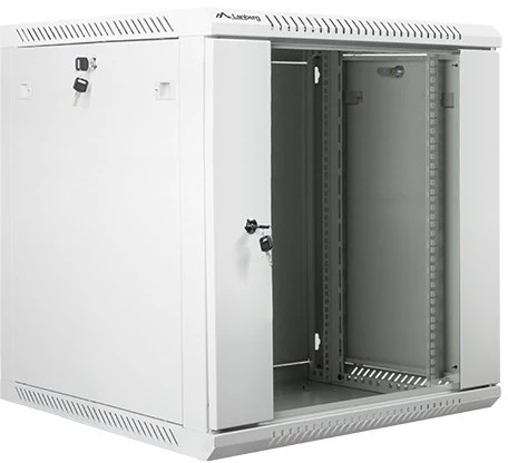 Serverio Spinta - Lanberg 19'' 12U 600x600mm Pilka su Stiklinėmis Durimis