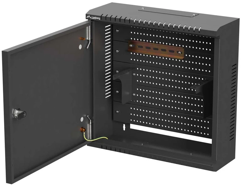 Lanberg montavimo spintelė TPR 10" su tinklelio panelu 400x400x140 juoda (surinkta)