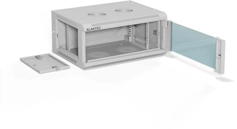 a-lan ALANTEC 19" 4U 600x450 sieninė spintelė, pilka