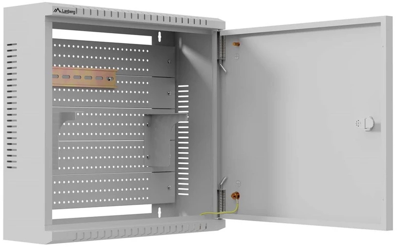 Lanberg montavimo spintelė TPR 10" su tinkleliu 400x400x140 pilka (surinkta)