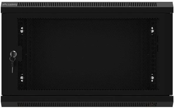 Lanberg pakabinama spintelė 19" 6U 600X450 juoda perforuotos durys