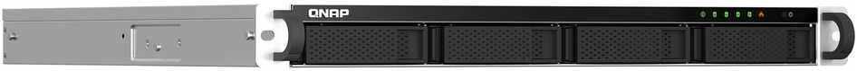 Serveris QNAP TS-464U-RP NAS Rack (1U) Intel® Celeron® N5095 8 GB DDR4 0 TB QNAP Turbo System Aliuminio, Juodas