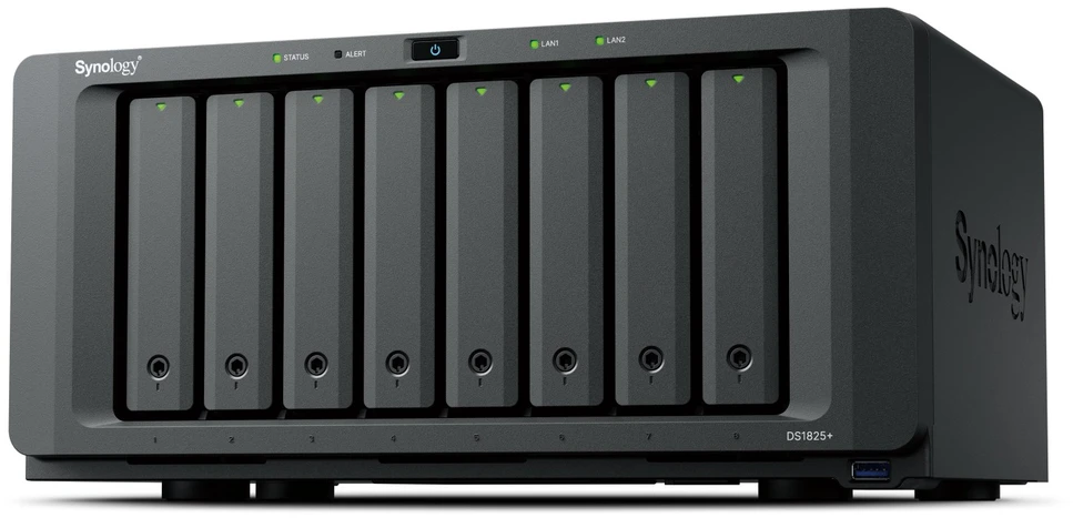 Synology DiskStation | DS1825+ | AMD Ryzen | V1500B | 8 GB | DDR4 | Juodas