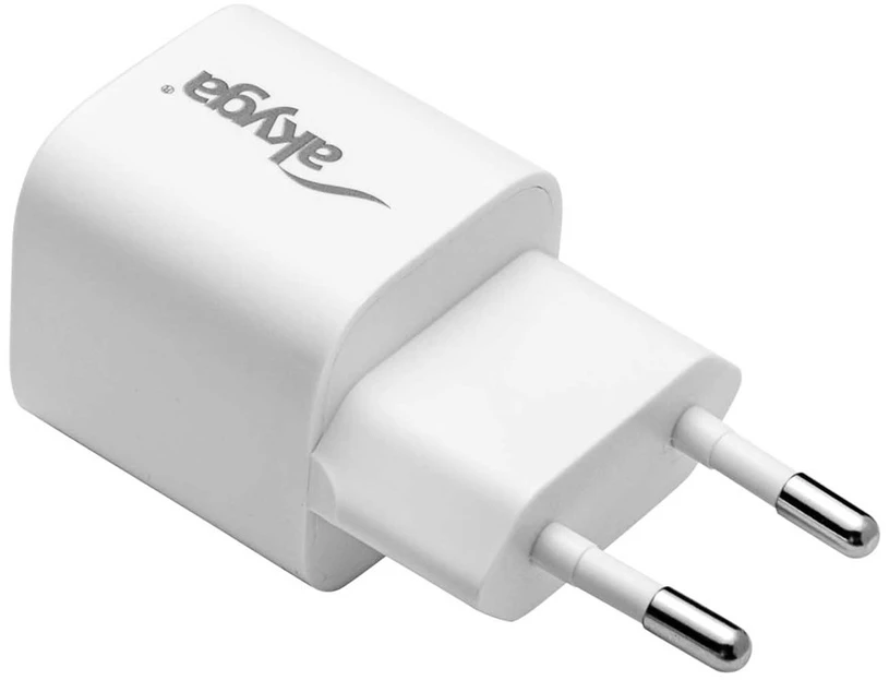 Akyga AK-CH-22 USB-Ladegerät 25 W Ausgangsstrom max. 3 A USB-C Universal, Planšetė, Telephone, Išmanusis laikrodis, Mobile phone Baltas AC Fast charging Auto