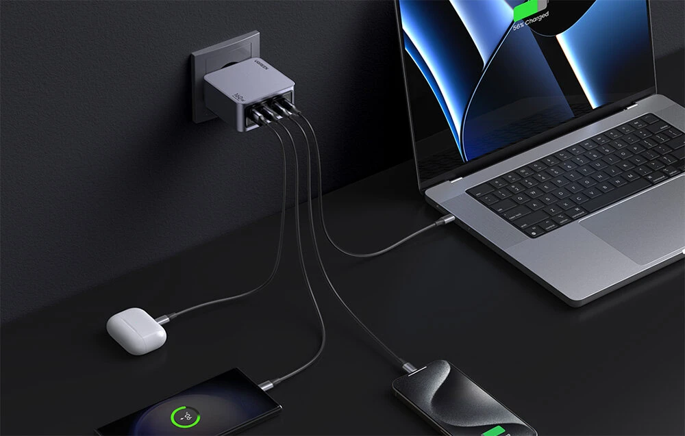 Sieninis Įkroviklis - UGREEN Nexode Pro 160 W X763 3x USB-C 1x USB-A (25877)