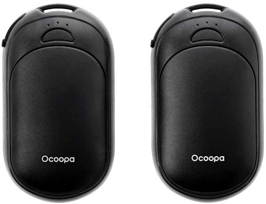 Ocoopa UT3 Lite 2x2500 mAh rankų šildytuvas, USB-C, juoda/juoda