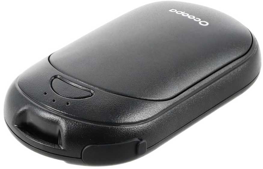 Ocoopa UT3 Lite 2x2500 mAh rankų šildytuvas, USB-C, juoda/juoda
