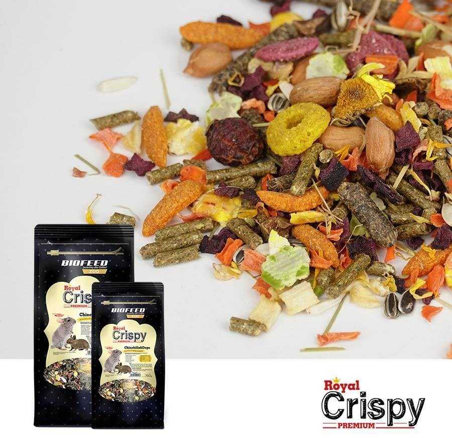Šinšilų Ir Degu Maistas - BIOFEED Royal Crispy 2kg Premium augalinis