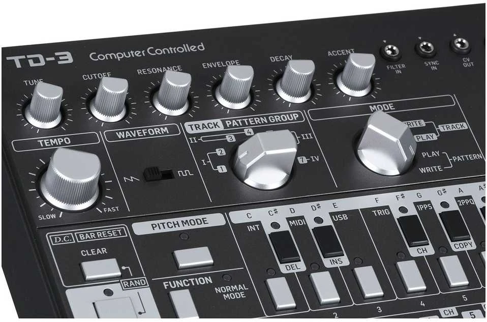 Behringer TD-3-SB Analog synthesizer Juodas