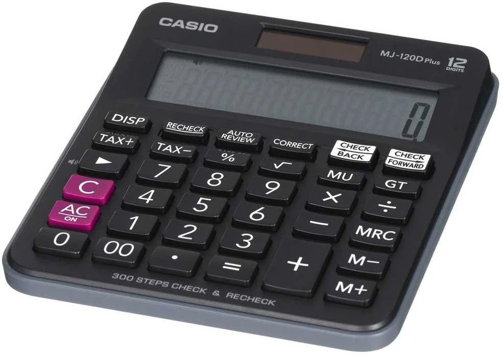 Skaičiuotuvas Casio MJ-120D+ su tikrinimo funkcija