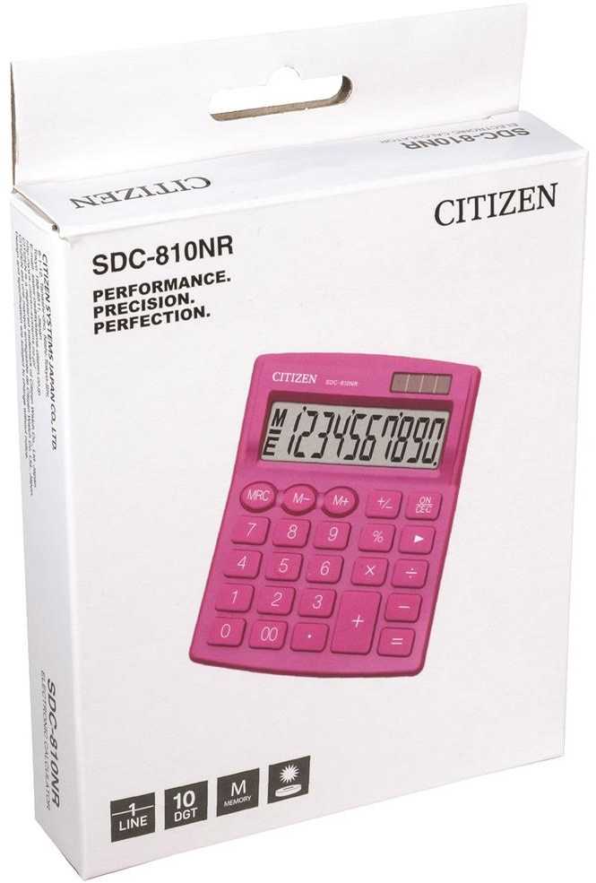 Skaičiuotuvas - Citizen Sdc-810nr, Rožinis