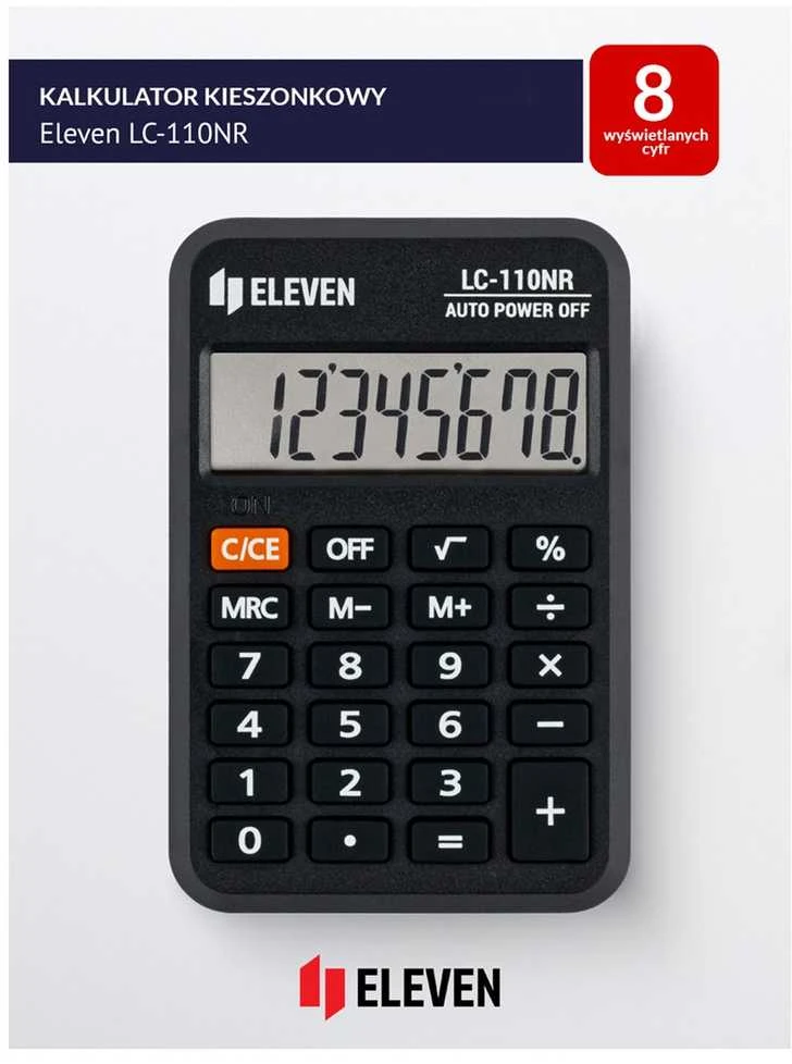 Eleven LC-110NR (EU) pocket skaičiuotuvas