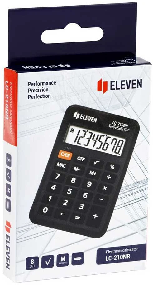 ELEVEN pocket skaičiuotuvas LC-210NR juodas