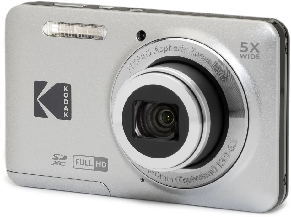 Skaitmeninis Fotoaparatas - Kodak PIXPRO FZ55 16 MP 5x Optinis Priartinimas Full HD 2,7 Colio Sidabrinis