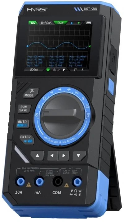SigGen 3-in-1 FNIRSI DST-201 rankinis skaitmeninis multimetras su osciloskopu
