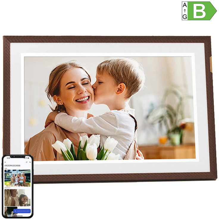 Nuotraukų rėmelis Arzopa D10 10.1" digital frame (dark ruda)