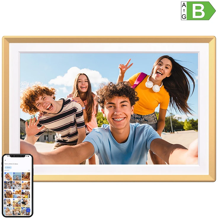 Nuotraukų rėmelis Digital photo frame Arzopa D14 Golden (auksinis)