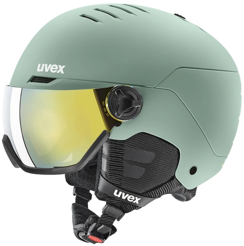 UVEX Wanted Visor Ski Helmet 58–61 cm L Žalias