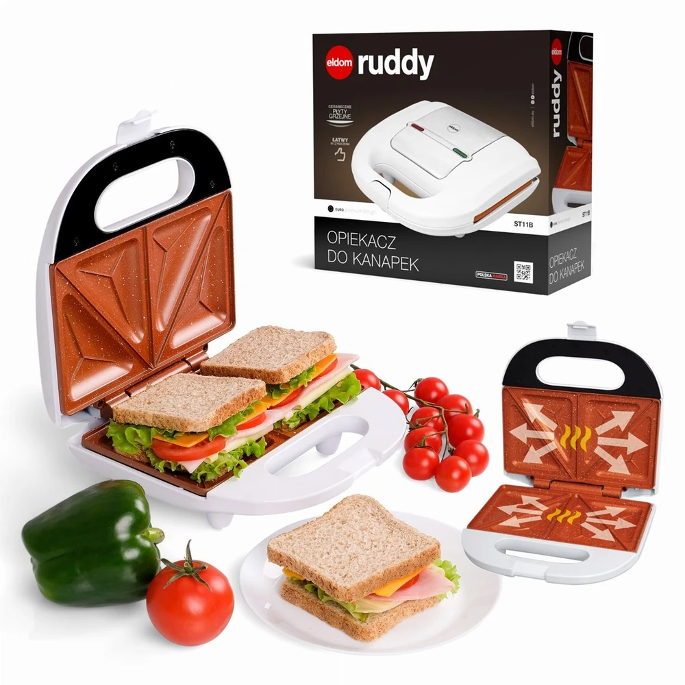 Sumuštinių keptuvas ELDOM SANDWICH MAKER ST11B RUDDY