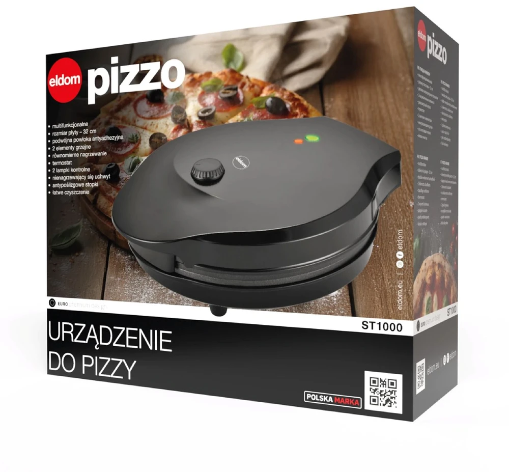 Skrudintuvas ELDOM ST1000 PIZZA MACHINE 1450W Juodas