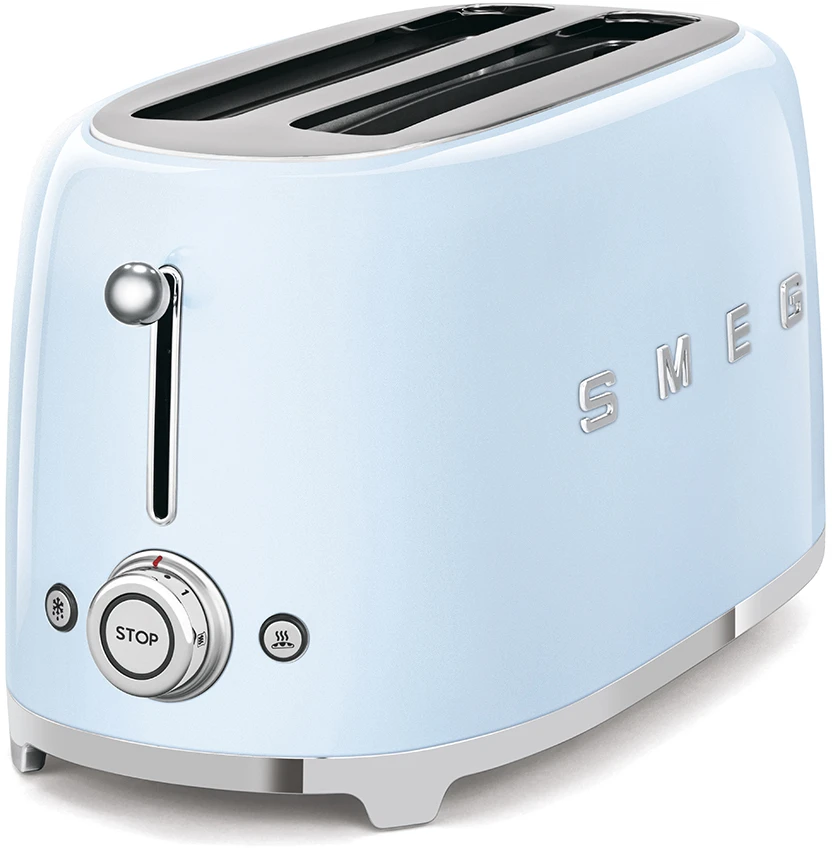 Skrudintuvas - SMEG TSF02PBEU 2x4 Slots, Pastelinė Mėlyna