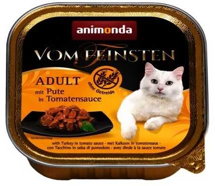 Animoda Kačių Maistas - ANIMONDA Vom Feinsten Suaugusiųjų Kalakutienos konservai pomidorų padaže 100g