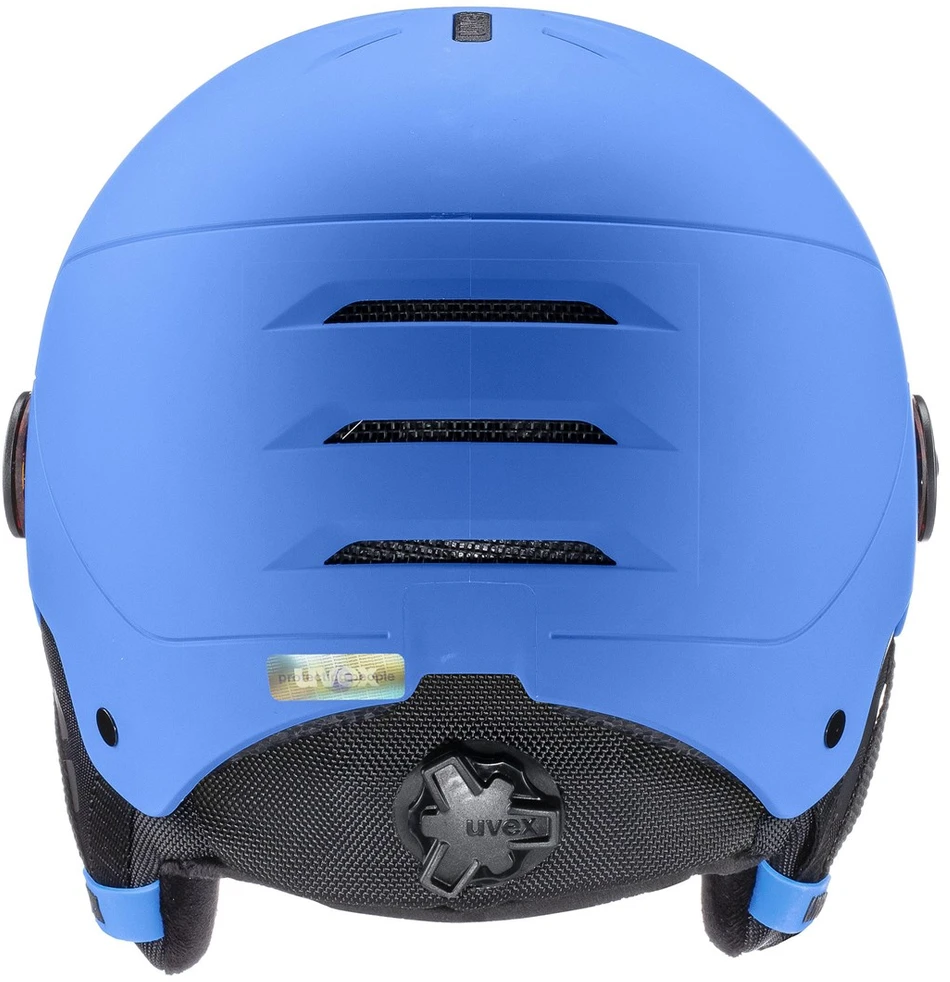 Children's Ski Helmet UVEX Rocket jr. Visor Mėlynas Matinis