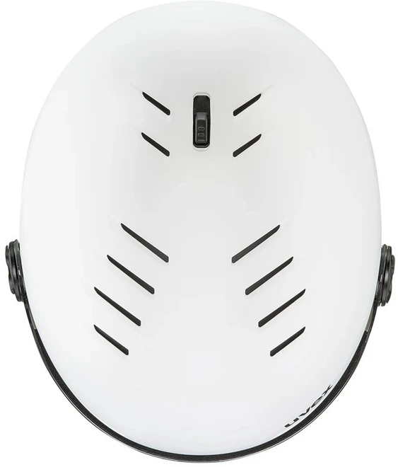 Slidinėjimo šalmas UVEX Wanted Visor pro V Baltas Matinis, dydis 54–61 cm