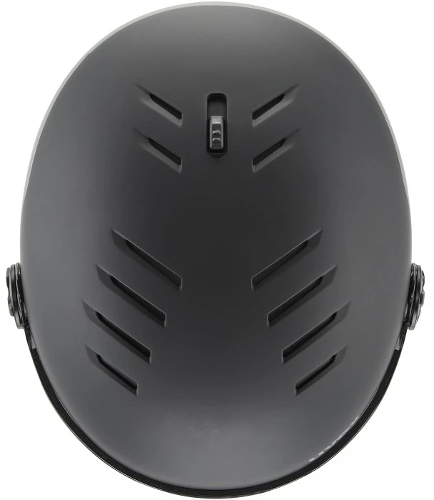 Slidinėjimo šalmas UVEX Wanted Visor pro V juodas matinis, dydis 54–61 cm