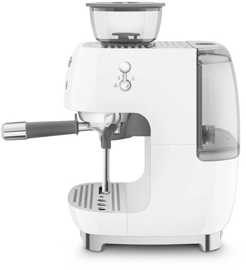 Kavos Aparatas - Smeg Espresso Aparatas su Integruotu Malūnėliu Dviejų Termoblokų Baltas