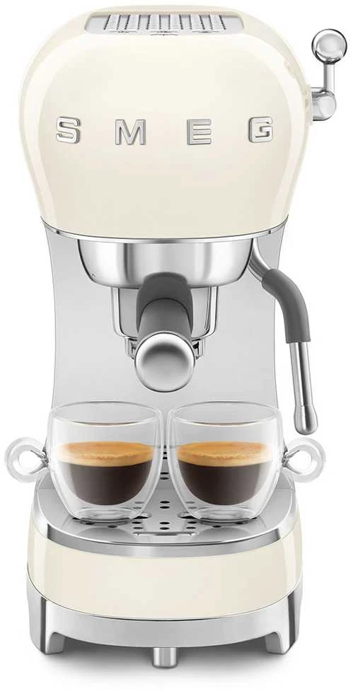 Smeg Espresso rankinis kavos aparatas ECF02CREU, Kreminės spalvos